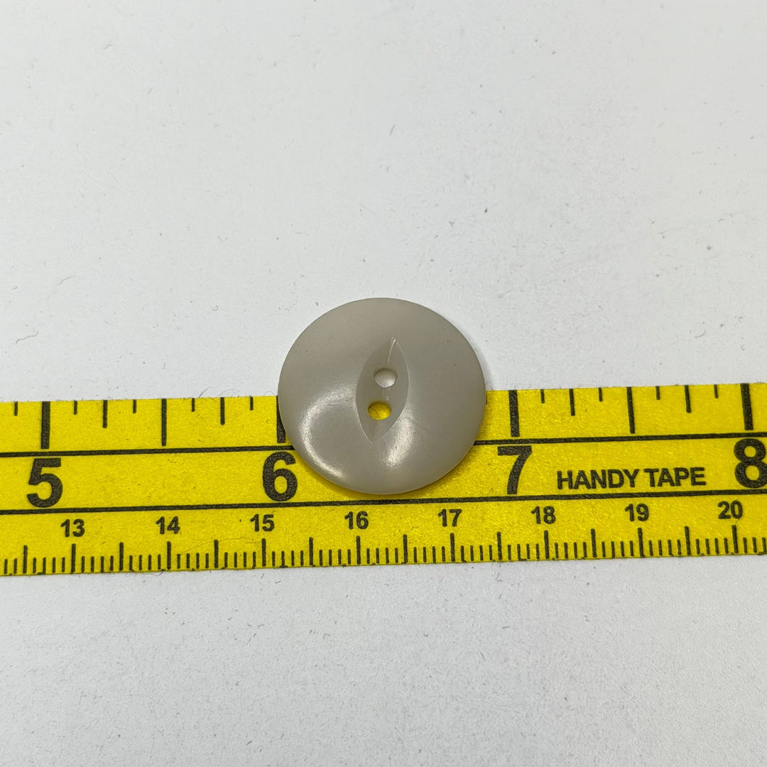 2 Hole Button - 25MM Plastic - White/Cream - 4 Pack - True Deadstock supplies Fabric by private - Sustainable Textile | FABCYCLE