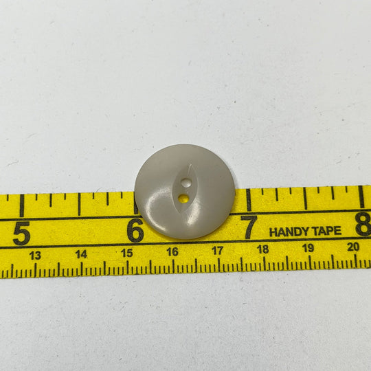 2 Hole Button - 25MM Plastic - White/Cream - 4 Pack - True Deadstock supplies Fabric by private - Sustainable Textile | FABCYCLE