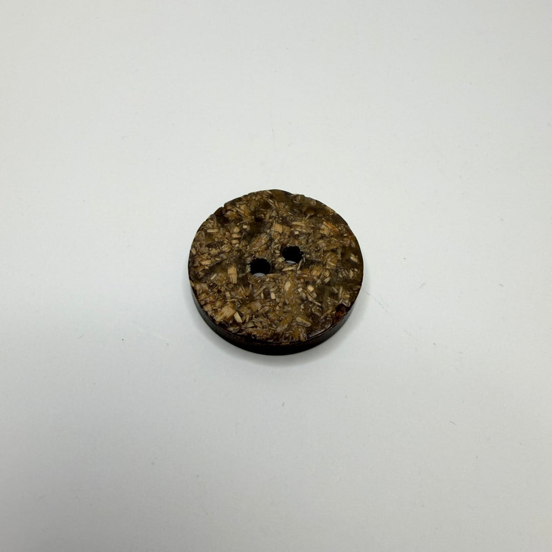 2 Hole Button - 30MM - Brown/Beige - True Deadstock supplies Fabric by private - Sustainable Textile | FABCYCLE