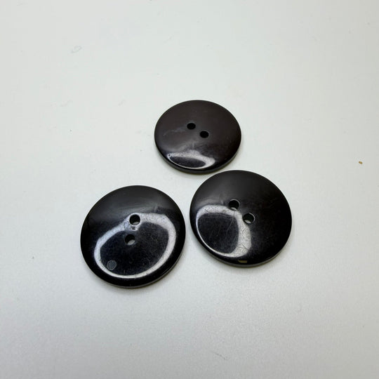 2 Hole Button - 30MM Plastic - Black - 3 Pack - True Deadstock supplies Fabric by private - Sustainable Textile | FABCYCLE