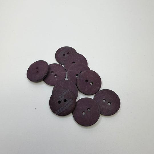 2 Hole Button - 30MM Plastic - Dark Purple - 10 Pack - True Deadstock supplies Fabric by private - Sustainable Textile | FABCYCLE