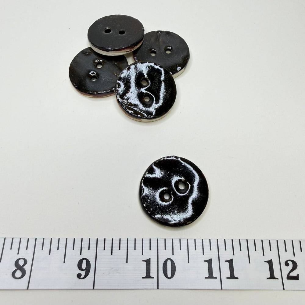 2 Hole Button - 35MM - Dark Brown - 4 Pack - True Deadstock supplies Fabric by private - Sustainable Textile | FABCYCLE