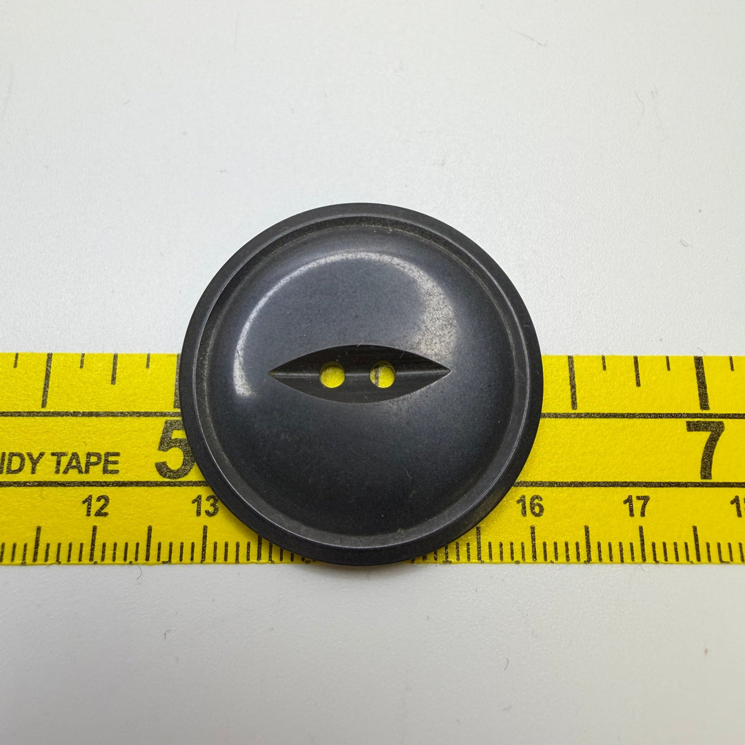 2 Hole Button - 35MM Plastic - Black - 2 Pack - True Deadstock supplies Fabric by private - Sustainable Textile | FABCYCLE
