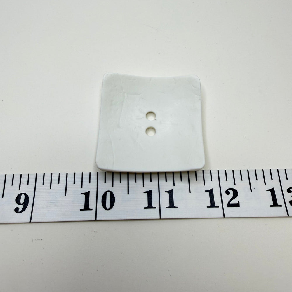 2 Hole Button - 35MM Plastic - White - True Deadstock supplies Fabric by private - Sustainable Textile | FABCYCLE