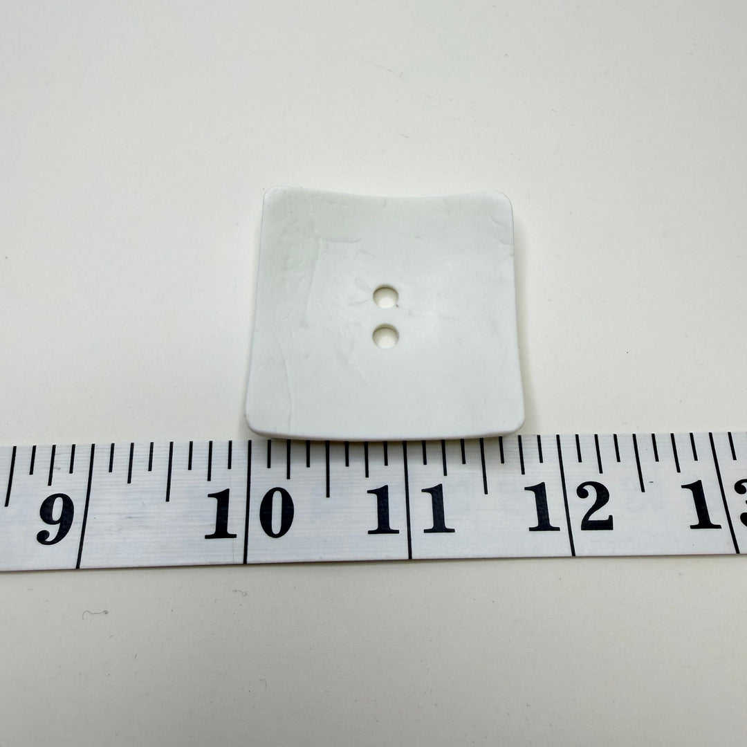 2 Hole Button - 35MM Plastic - White - True Deadstock supplies Fabric by private - Sustainable Textile | FABCYCLE