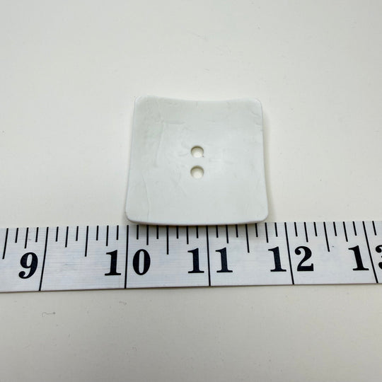 2 Hole Button - 35MM Plastic - White - True Deadstock supplies Fabric by private - Sustainable Textile | FABCYCLE