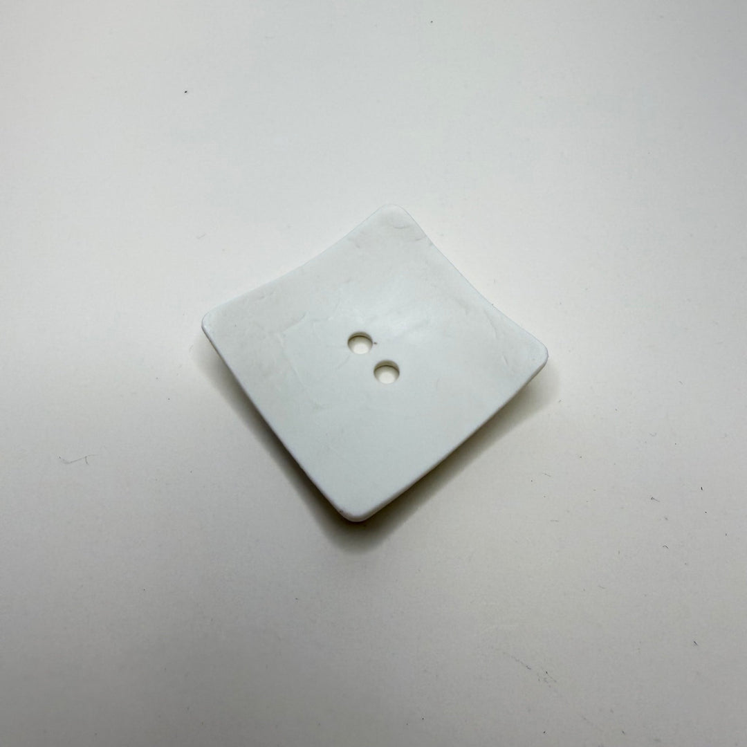 2 Hole Button - 35MM Plastic - White - True Deadstock supplies Fabric by private - Sustainable Textile | FABCYCLE