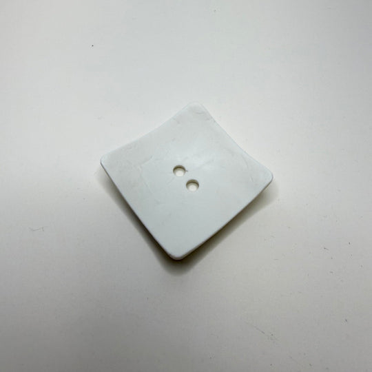 2 Hole Button - 35MM Plastic - White - True Deadstock supplies Fabric by private - Sustainable Textile | FABCYCLE