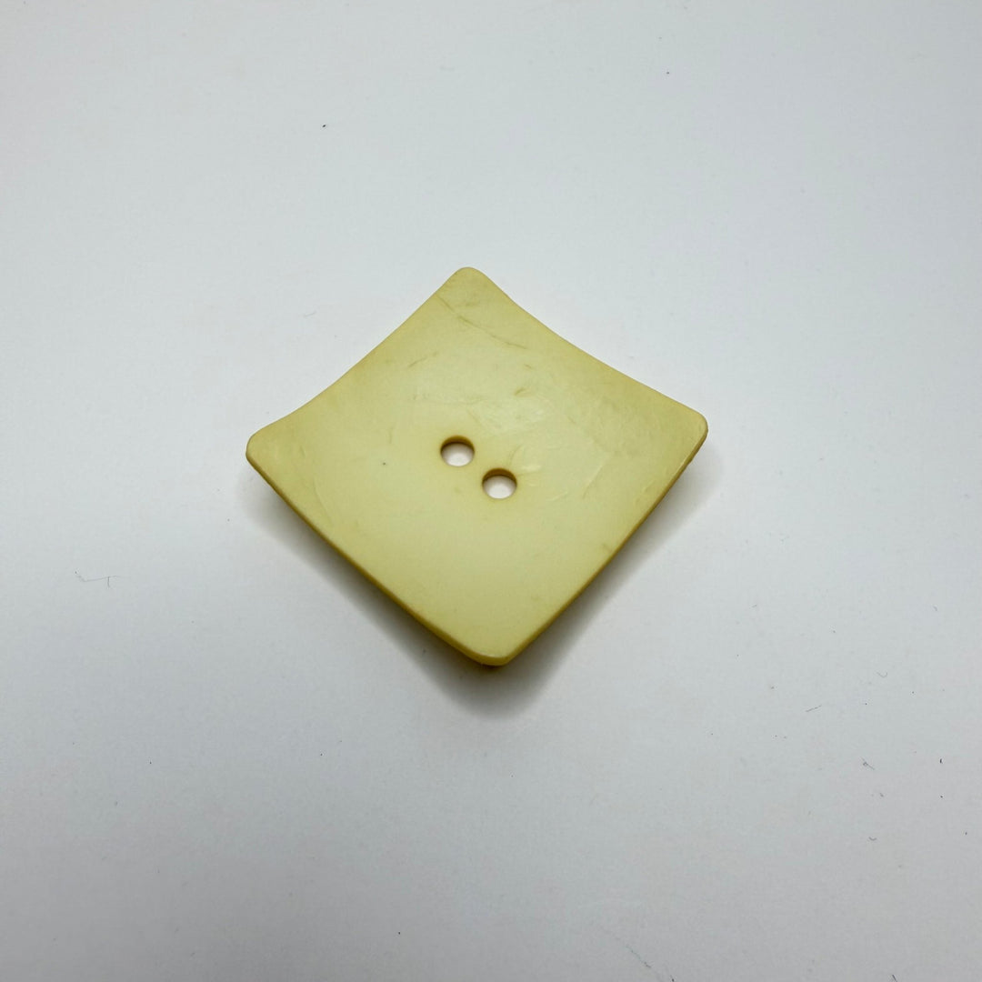 2 Hole Button - 45MM Plastic - Cream - True Deadstock supplies Fabric by private - Sustainable Textile | FABCYCLE