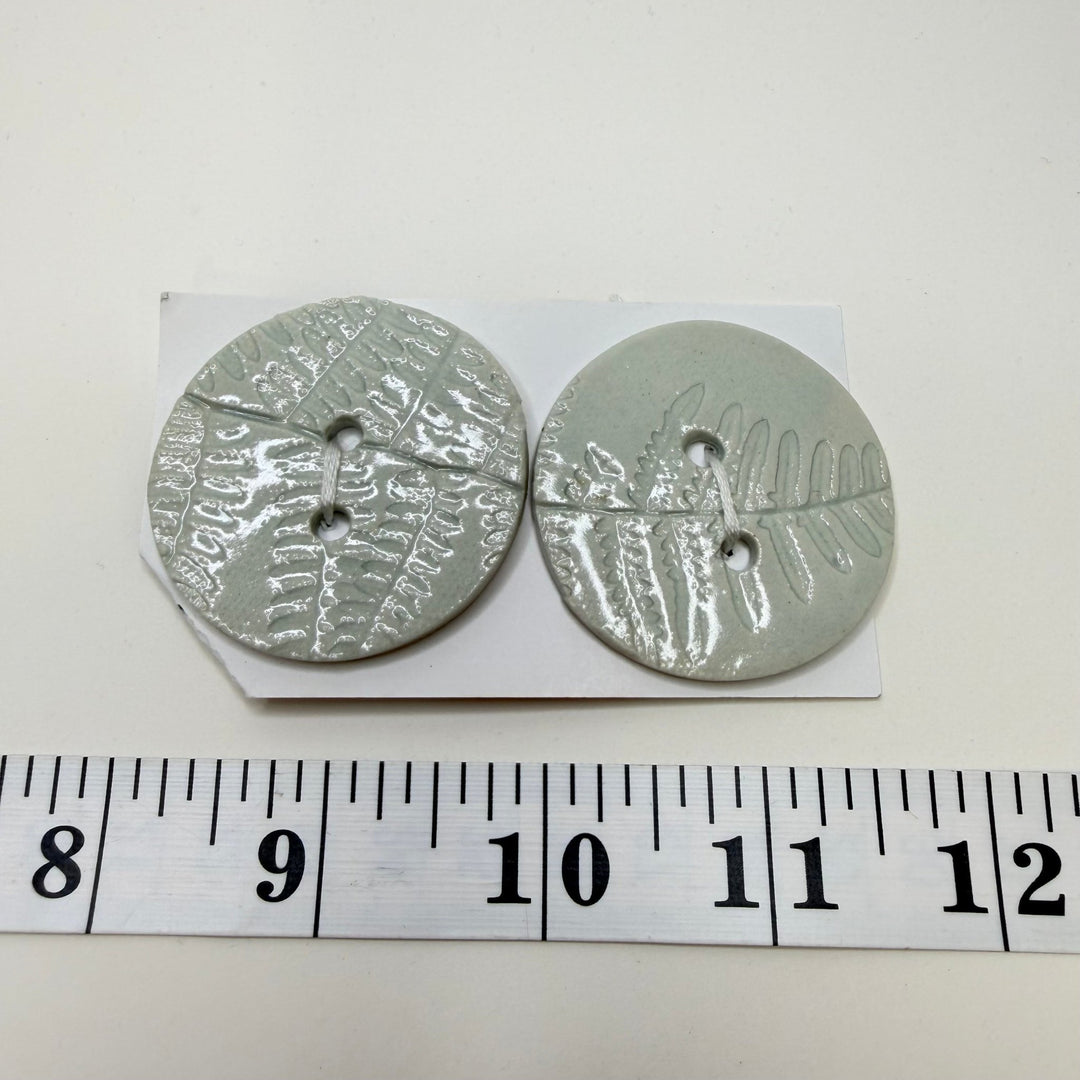 2 Hole Button - 50MM - Light Mint - 2 Pack - True Deadstock supplies Fabric by private - Sustainable Textile | FABCYCLE
