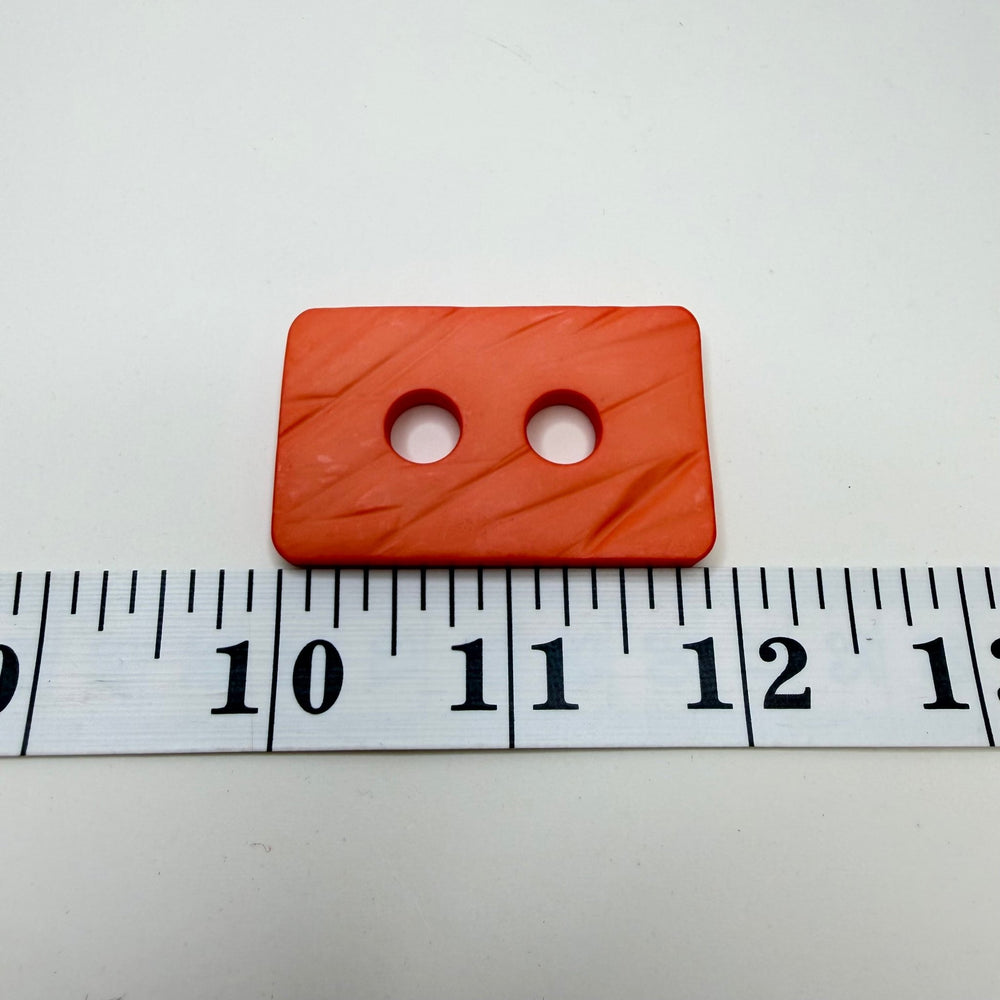 2 Hole Button - 50MM Plastic - Orange/Pink - True Deadstock supplies Fabric by private - Sustainable Textile | FABCYCLE