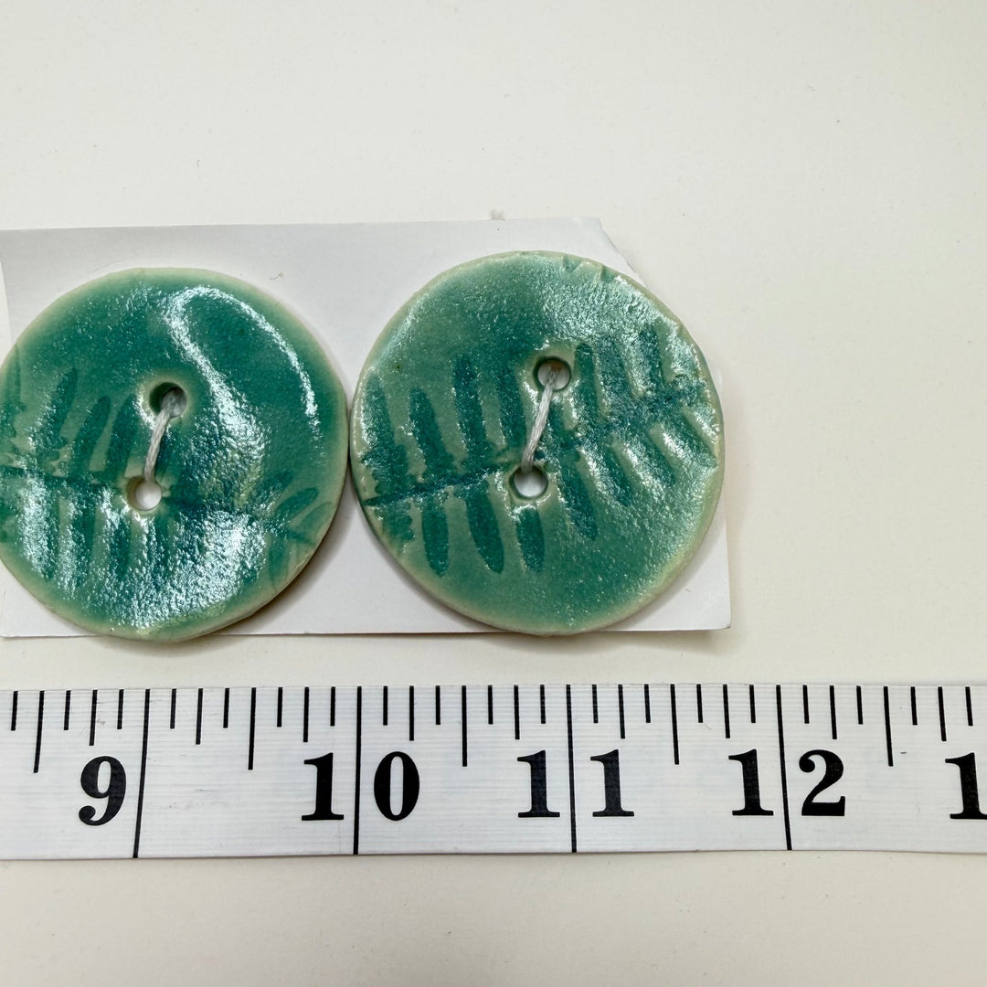2 Hole Button - 50MM - Turquoise - 2 Pack - True Deadstock supplies Fabric by private - Sustainable Textile | FABCYCLE