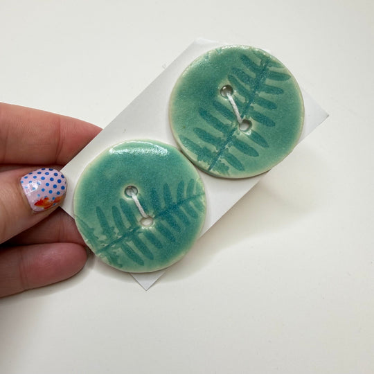 2 Hole Button - 50MM - Turquoise - 2 Pack - True Deadstock supplies Fabric by private - Sustainable Textile | FABCYCLE