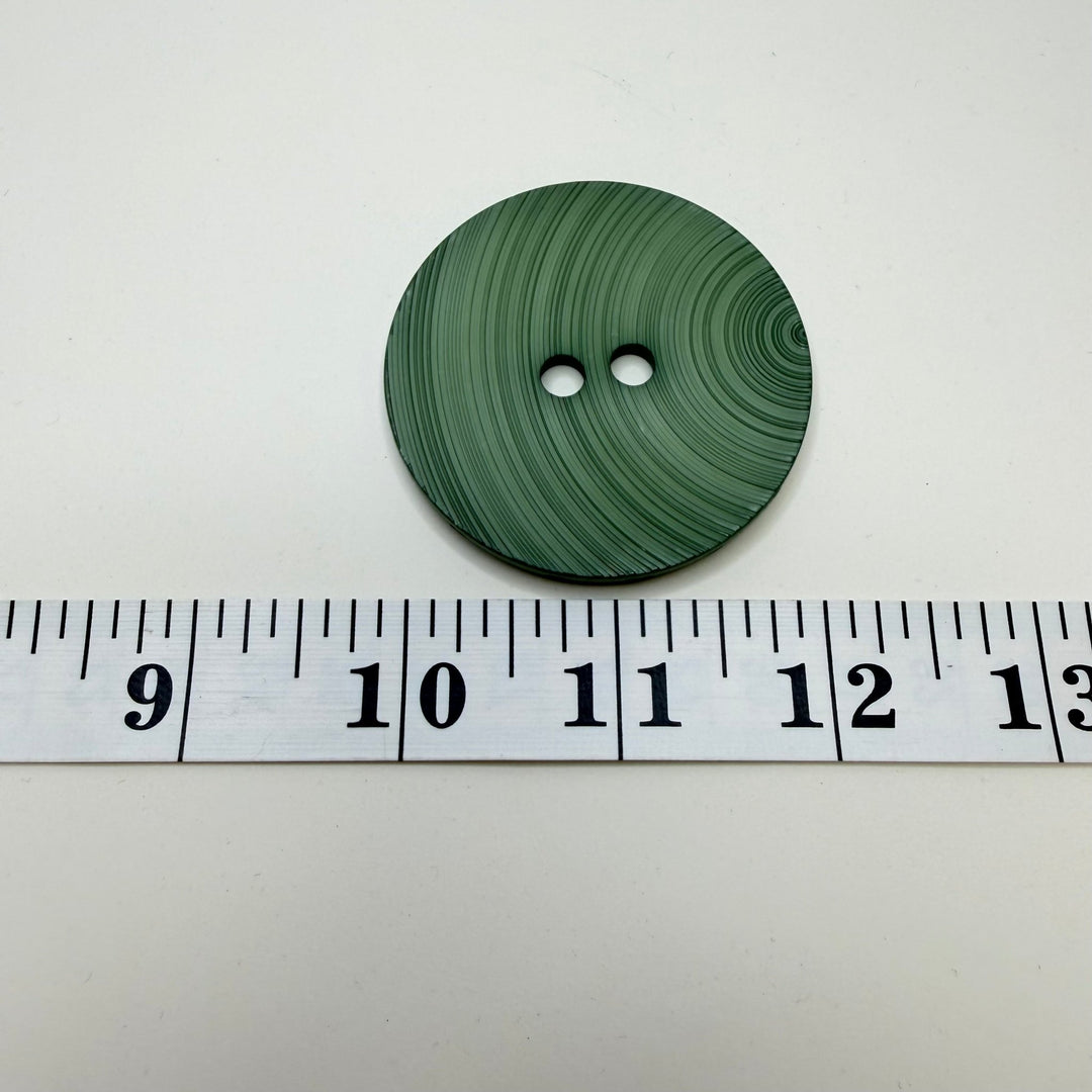 2 Hole Button - 55MM Plastic - Green Multi - True Deadstock supplies Fabric by private - Sustainable Textile | FABCYCLE