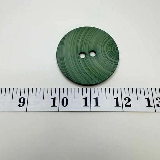 2 Hole Button - 55MM Plastic - Green Multi - True Deadstock supplies Fabric by private - Sustainable Textile | FABCYCLE