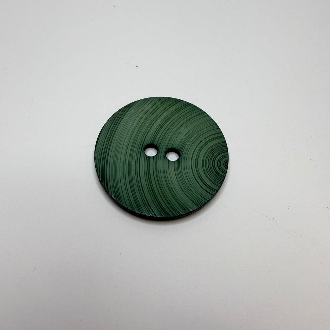 2 Hole Button - 55MM Plastic - Green Multi - True Deadstock supplies Fabric by private - Sustainable Textile | FABCYCLE