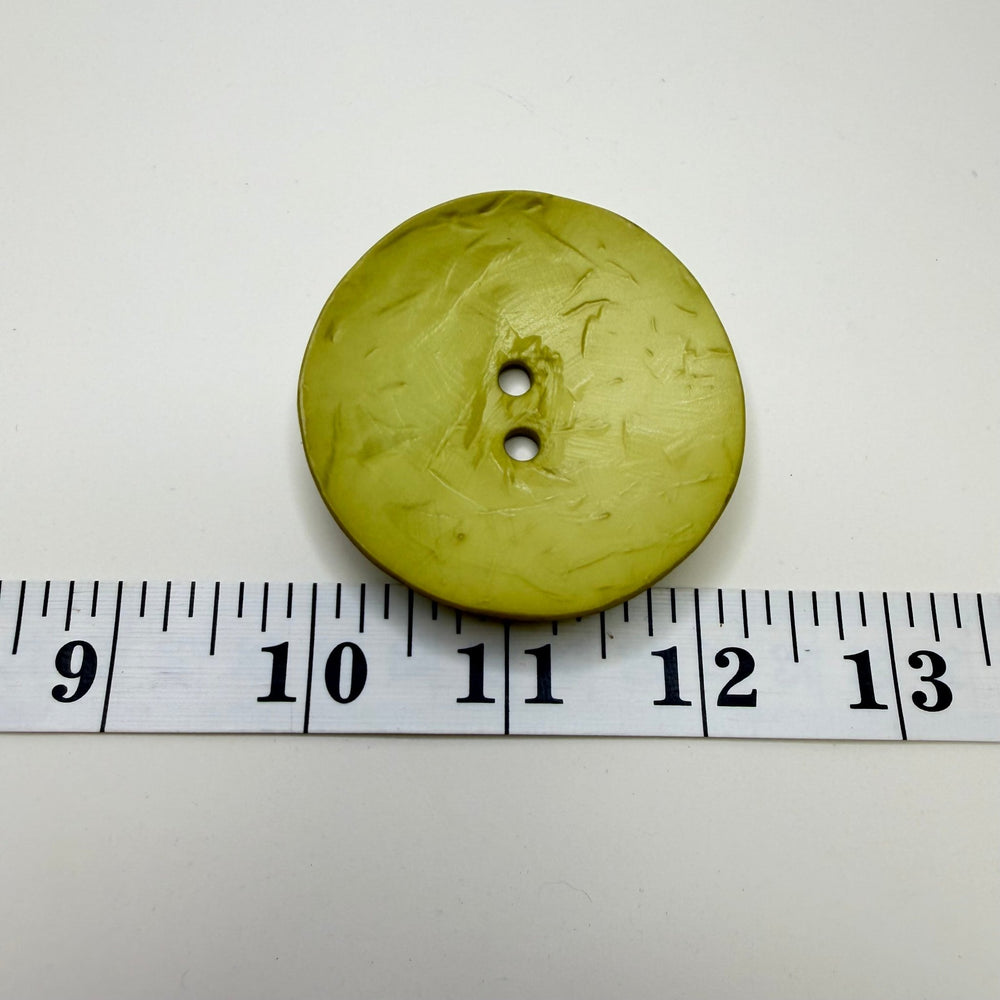 2 Hole Button - 60MM Plastic - Light Green - True Deadstock supplies Fabric by private - Sustainable Textile | FABCYCLE