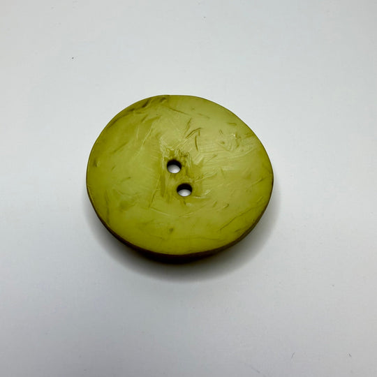 2 Hole Button - 60MM Plastic - Light Green - True Deadstock supplies Fabric by private - Sustainable Textile | FABCYCLE