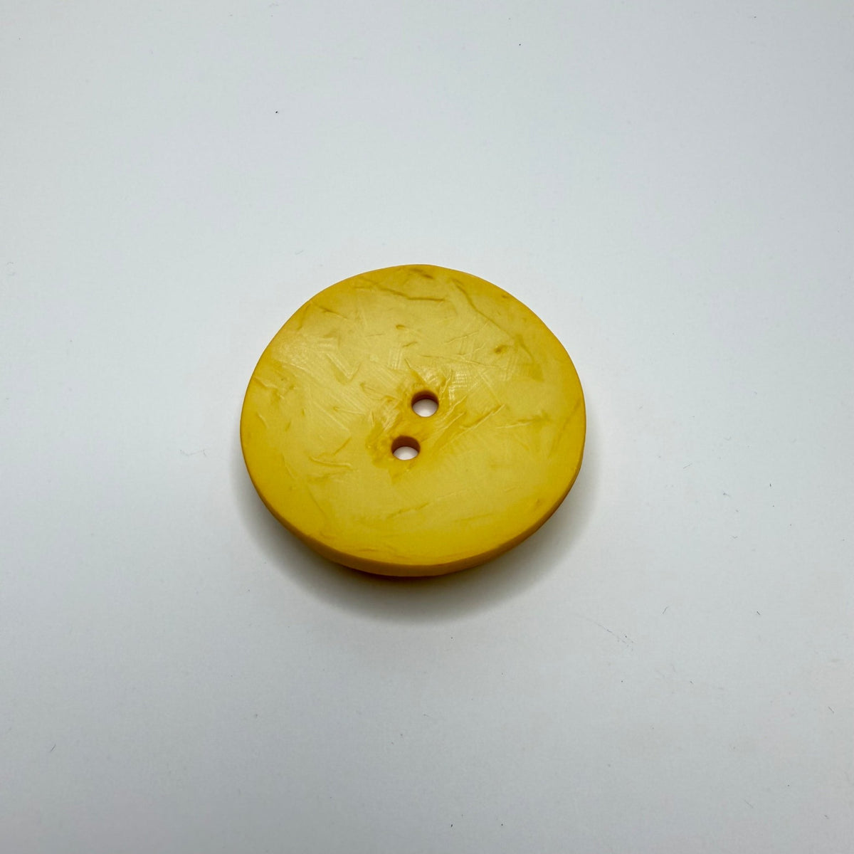 2 Hole Button - 60MM Plastic - Yellow - True Deadstock supplies Fabric by private - Sustainable Textile | FABCYCLE