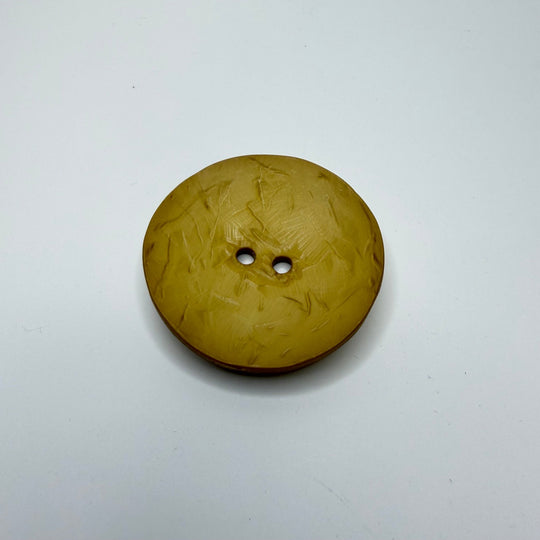 2 Hole Button - 60MM Plastic - Yellow/Beige - True Deadstock supplies Fabric by private - Sustainable Textile | FABCYCLE