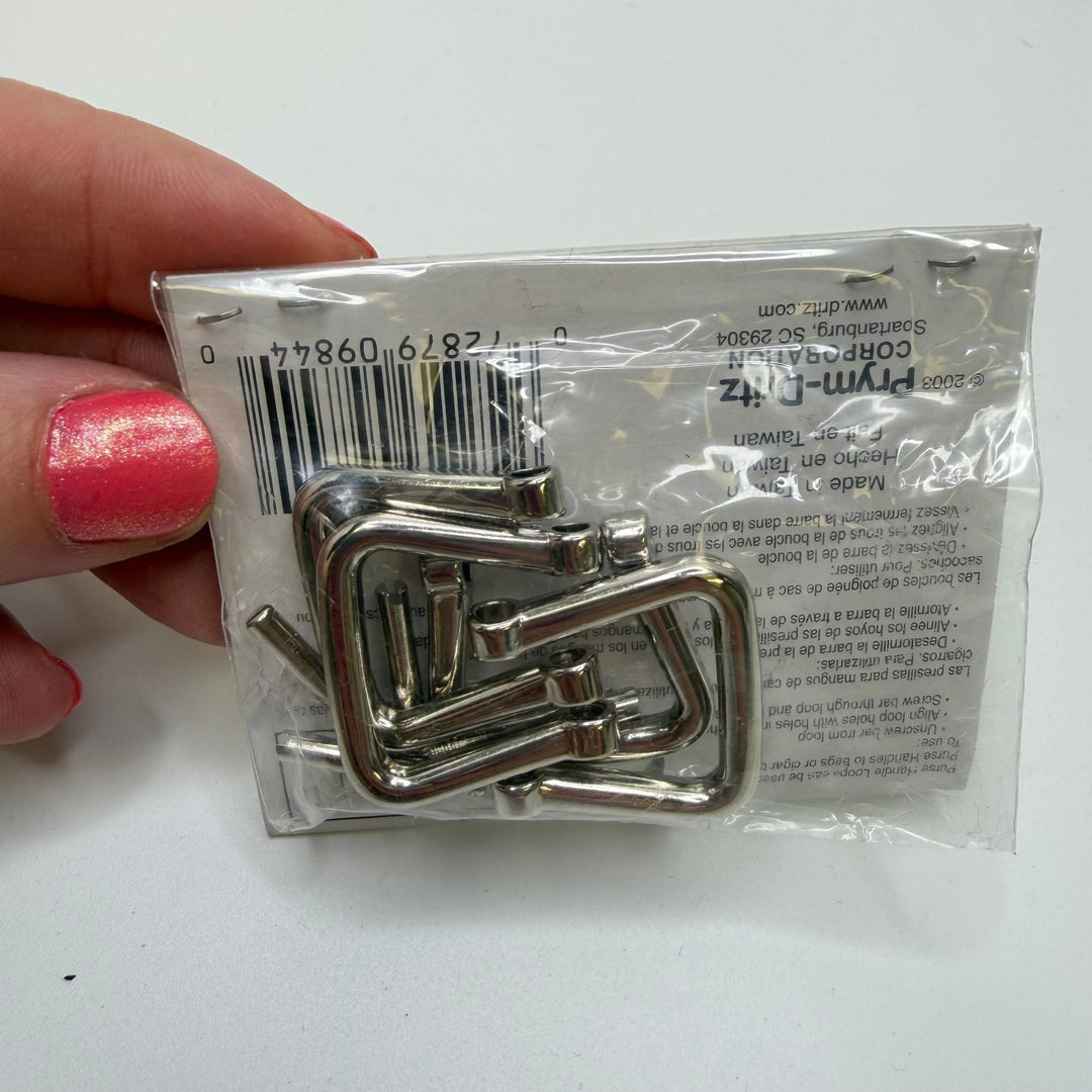 2 Pairs Purse Handle Loops - Silver - 4 Pack - True Deadstock supplies Fabric by private - Sustainable Textile | FABCYCLE