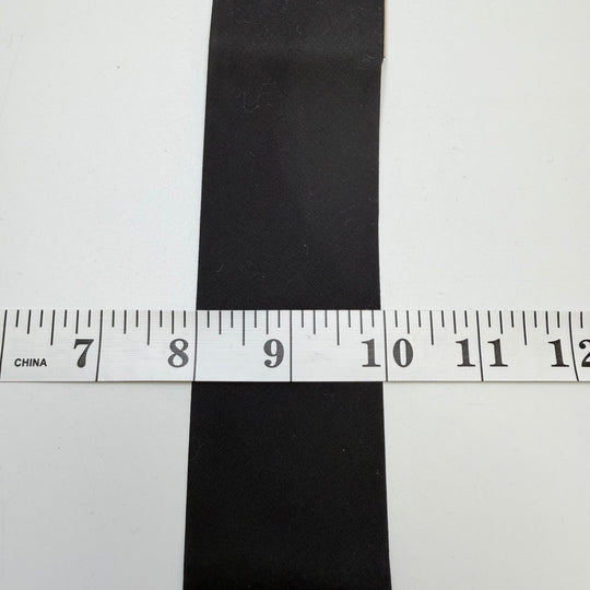 2" Single Fold Woven Bias Tape - Black - 2M Bundle - True Deadstock supplies Fabric by private - Sustainable Textile | FABCYCLE