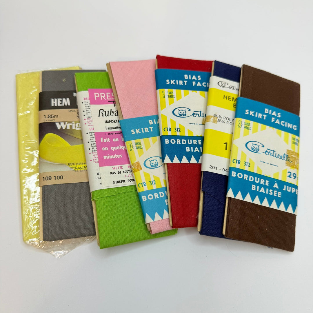 2" Single Fold Woven Bias Tape - Multi - 2M Package - True Deadstock supplies Fabric by private - Sustainable Textile | FABCYCLE