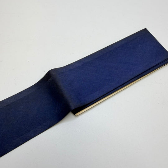 2" Single Fold Woven Bias Tape - Navy - 1.6M Bundle - True Deadstock supplies Fabric by private - Sustainable Textile | FABCYCLE