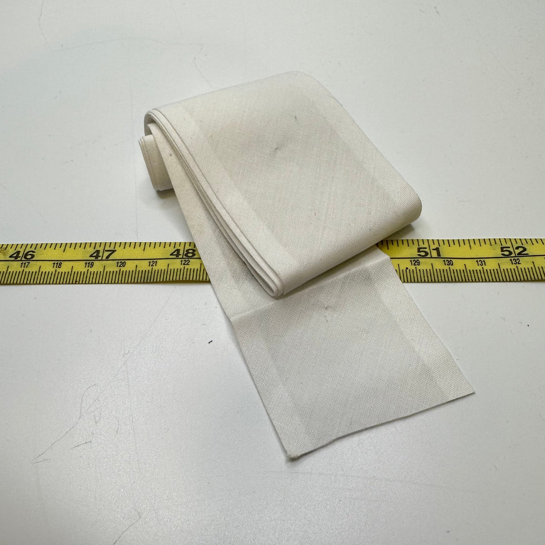 2" Single Fold Woven Bias Tape - White - 1.1M Bundle - True Deadstock supplies Fabric by private - Sustainable Textile | FABCYCLE