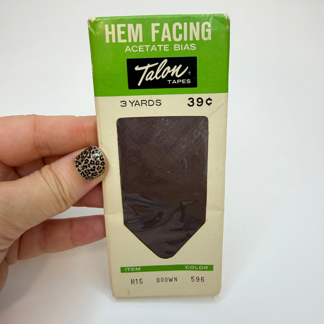 2" Single Fold Woven Talon Bias Tape - Brown - 1.5M Package - True Deadstock supplies Fabric by private - Sustainable Textile | FABCYCLE