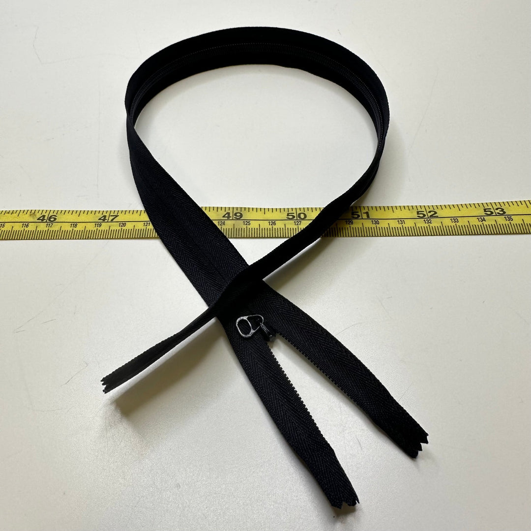 20" YKK Invisible Zipper - Closed End - Navy - True Deadstock supplies Fabric by private - Sustainable Textile | FABCYCLE