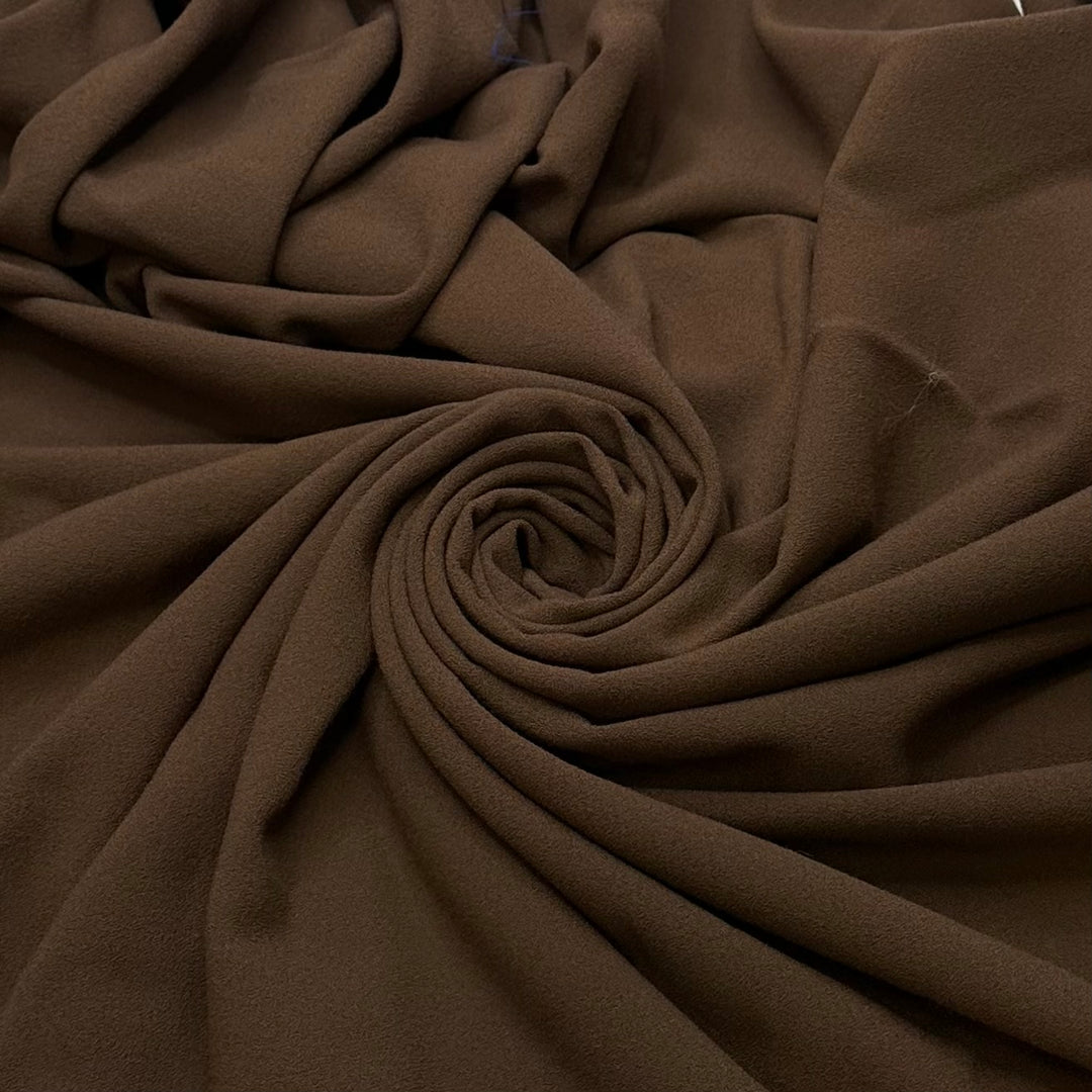 Planning A Family Reunion - Crepe Polyester Blend Woven - Brown - 3.5M Bundle