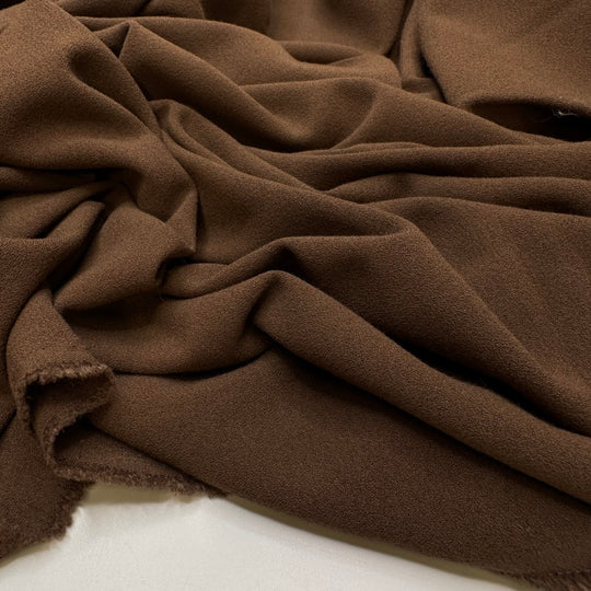Planning A Family Reunion - Crepe Polyester Blend Woven - Brown - 3.5M Bundle