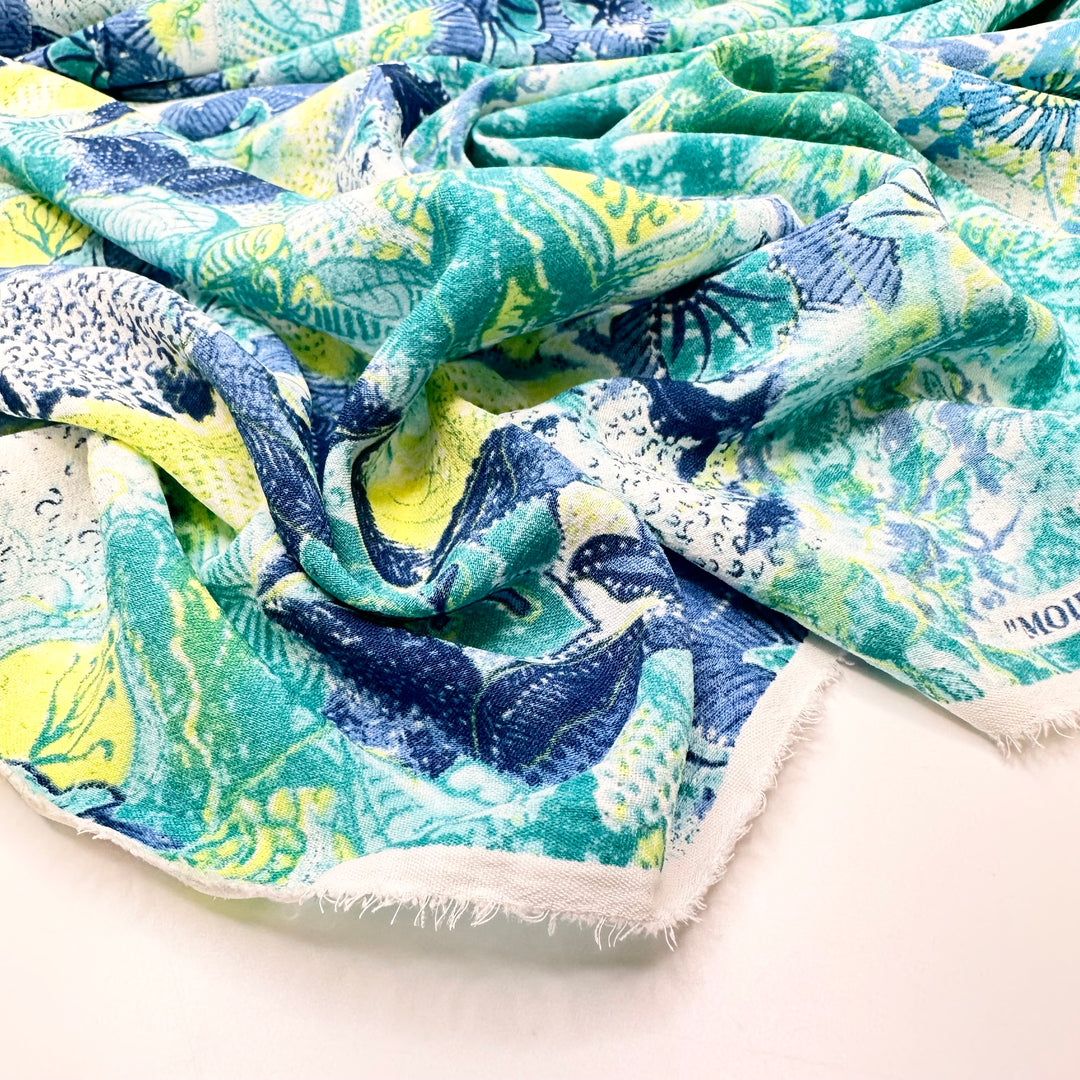 Pool Side Is My Best Side - Poly Woven - Blue Multi Floral - 2M Bundle