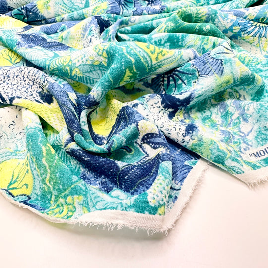 Pool Side Is My Best Side - Poly Woven - Blue Multi Floral - 2M Bundle