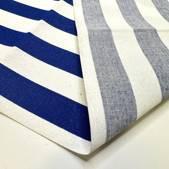 Rainy Days Are For Quilting - Water Resistant Polyester Blend Woven - Blue/White Stripes - 1.8M Bundle