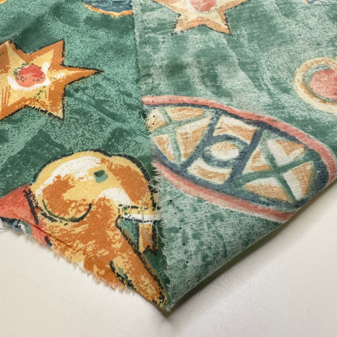 Quilting With The Kids - Cotton Blend Woven - Green Multi Abstract - Bundles