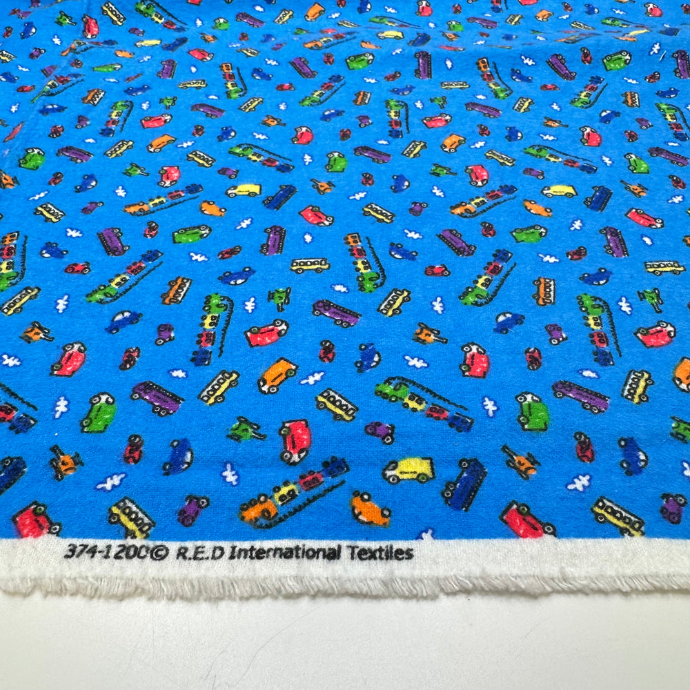 Hand Me Down PJs - Cotton Blend Woven - Blue Multi Vehicles - 1.5M Bundle