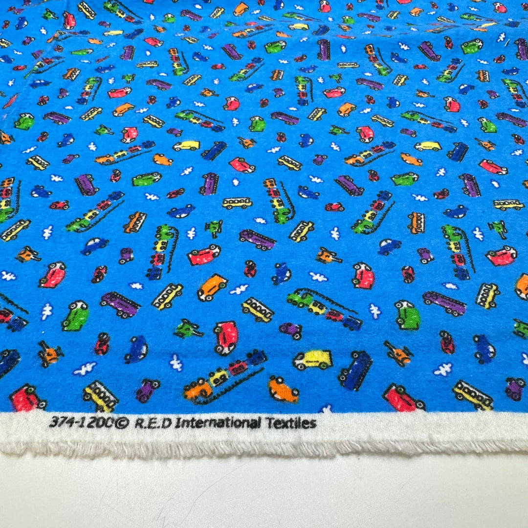 Hand Me Down PJs - Cotton Blend Woven - Blue Multi Vehicles - 1.5M Bundle