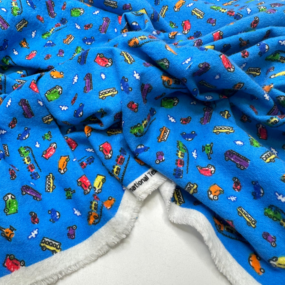 Hand Me Down PJs - Cotton Blend Woven - Blue Multi Vehicles - 1.5M Bundle