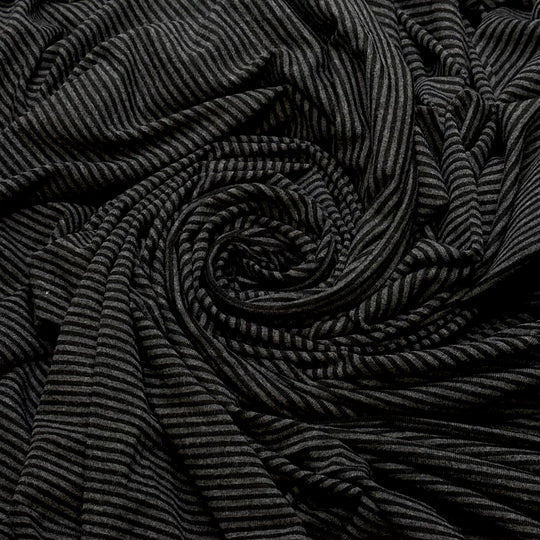Exploring A Cave System - Bamboo Knit - Dark Black/Grey Stripes - Bundles