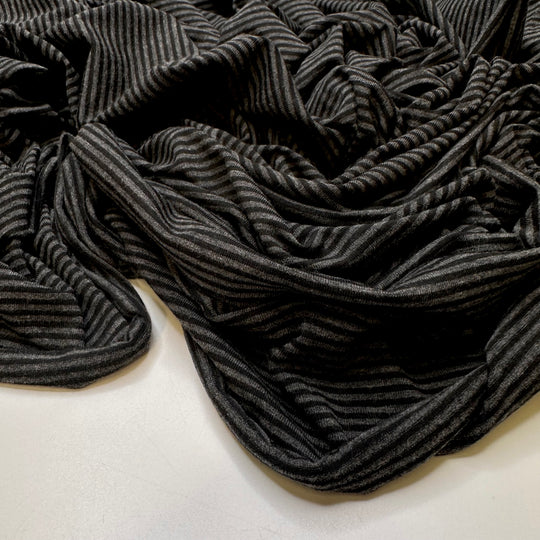 Exploring A Cave System - Bamboo Knit - Dark Black/Grey Stripes - Bundles