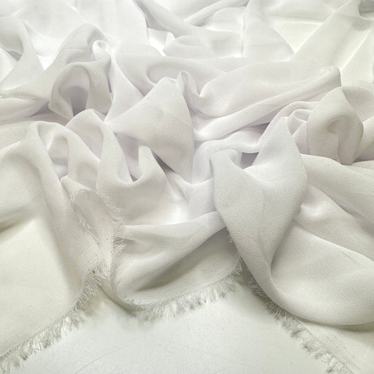 Floating On A Cloud - Crepe Poly Woven - White - 1.55M Bundle
