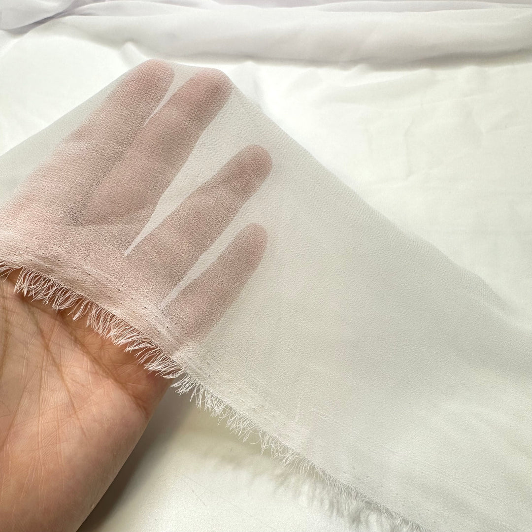 Floating On A Cloud - Crepe Poly Woven - White - 1.55M Bundle