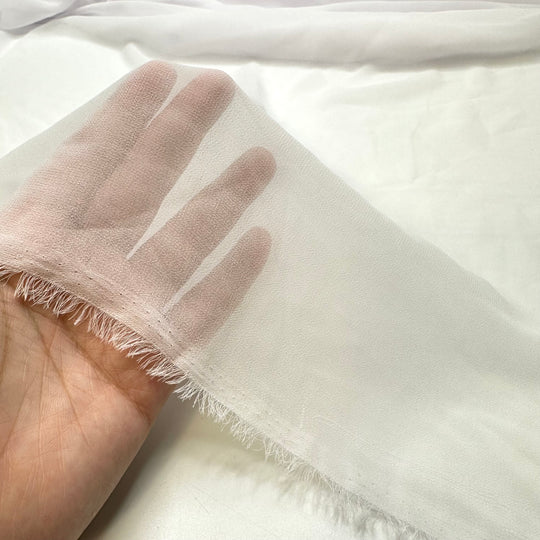 Floating On A Cloud - Crepe Poly Woven - White - 1.55M Bundle
