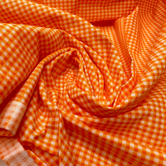UB - Orange Soda - Cotton Woven - White/Orange Gingham - 2M Bundle