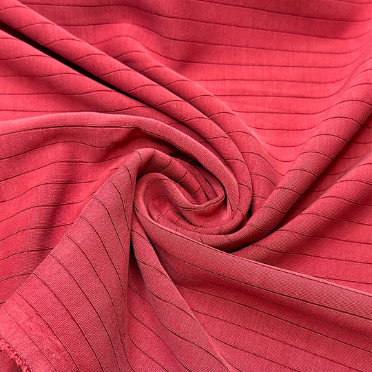 UB - All In A Row - Double Cloth Knit Polyester Blend  - Burnt Red - 1M Bundle