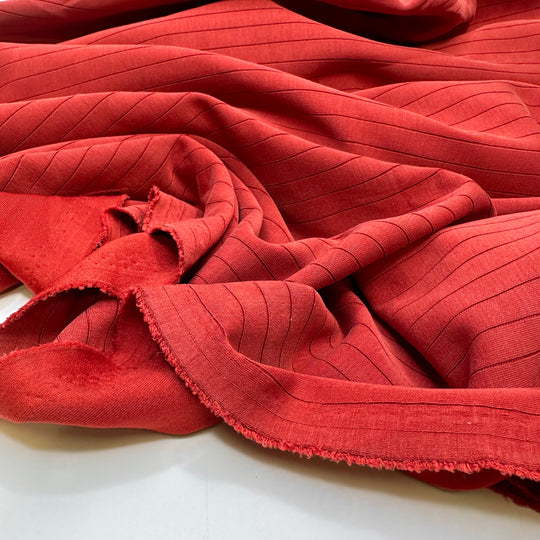 UB - All In A Row - Double Cloth Knit Polyester Blend  - Burnt Red - 1M Bundle