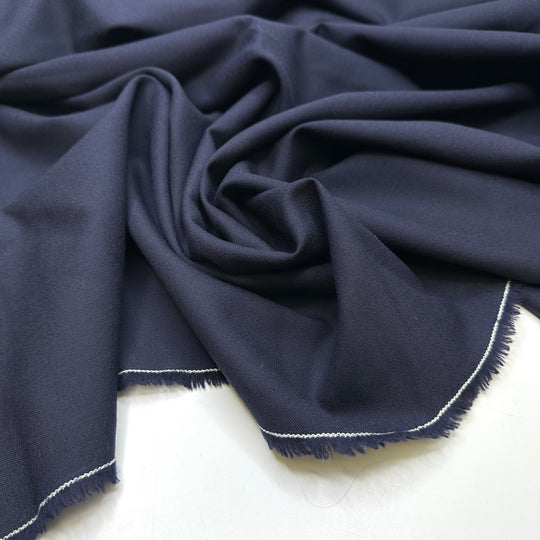 Having A Whale Of Of A Time - Wool Woven - Navy - 2M Bundle