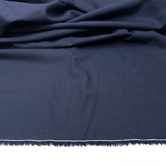 Having A Whale Of Of A Time - Wool Woven - Navy - 2M Bundle